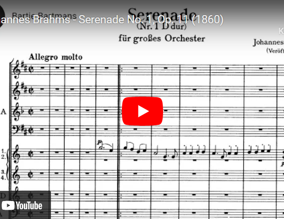 Mellemspil – Brahms: Serenade nr. 1 i D-dur op. 11 (1857-60).