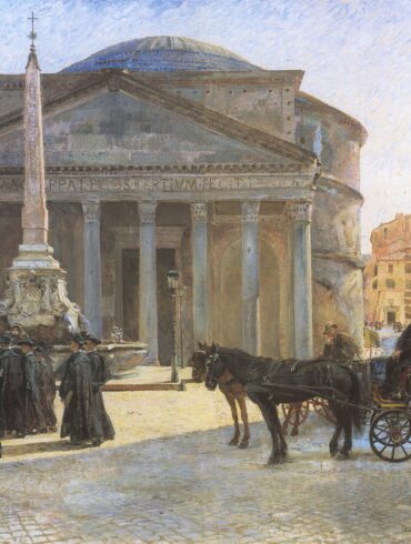 Fra Pantheon-plassen, Roma (1904).