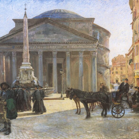 Fra Pantheon-plassen, Roma (1904).