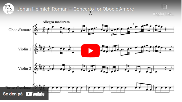 Roman: Konsert for oboe d'amore og strykere i D-dur (datering ikke tilgjengelig).