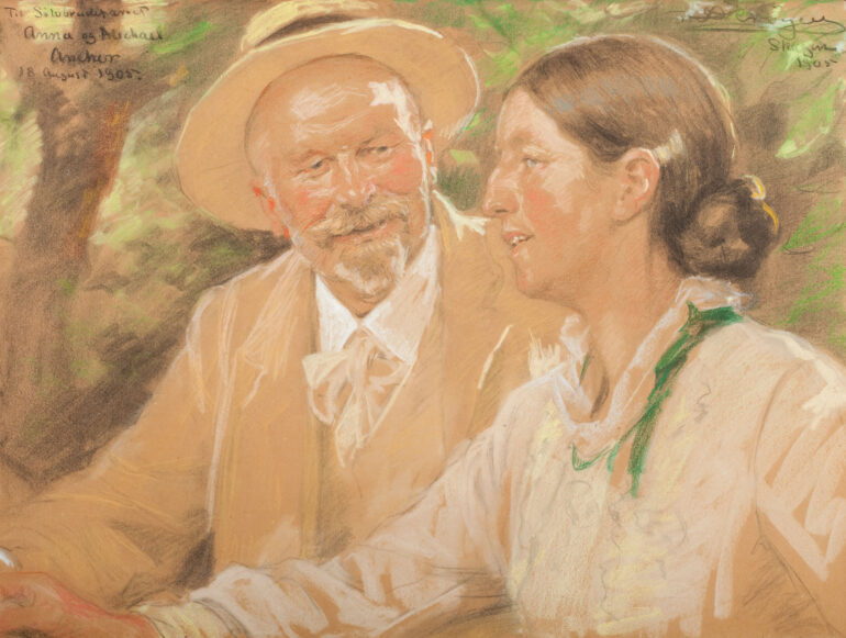 Sølvbrudeparret Michael og Anna Ancher (1905).