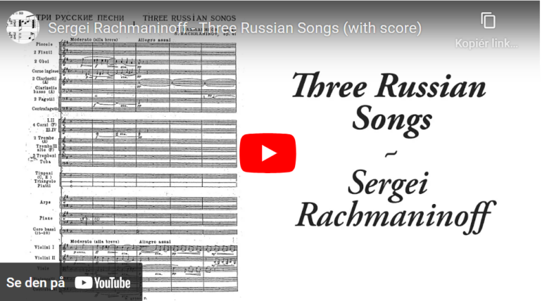 Mellemspil – Rakhmaninov: Tre russiske sanger op. 41 (1926).