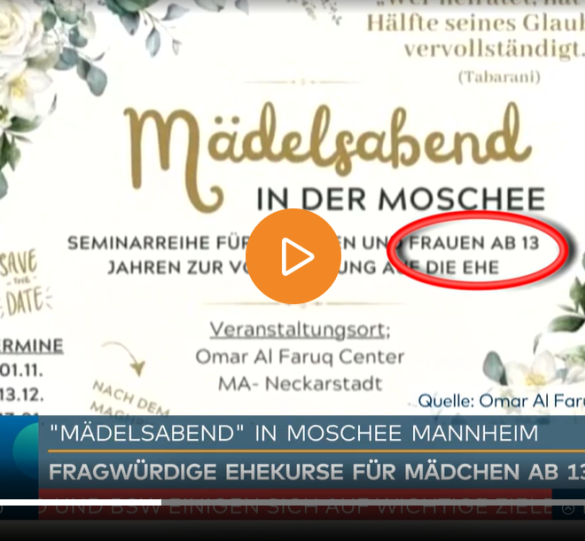 Den Korte Avis | I Tyskland bliver der holdt ægteskabskurser for piger på 13 år i moské – flere muslimer betyder flere barnebrude, også i Danmark