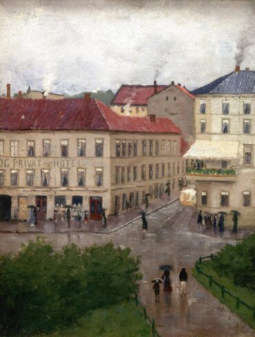 Grandhjørnet på Karl Johan (1883).