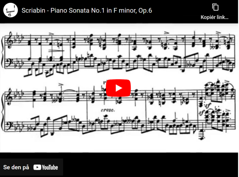 Mellemspil – Skrjabin: Sonate nr. 1 i f-moll (1895),