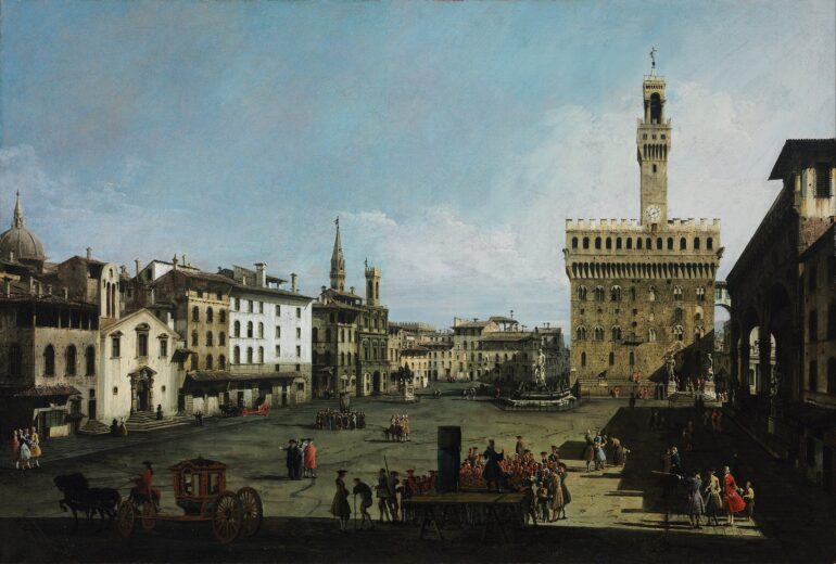 Piazza della Signoria i Firenze (1740).