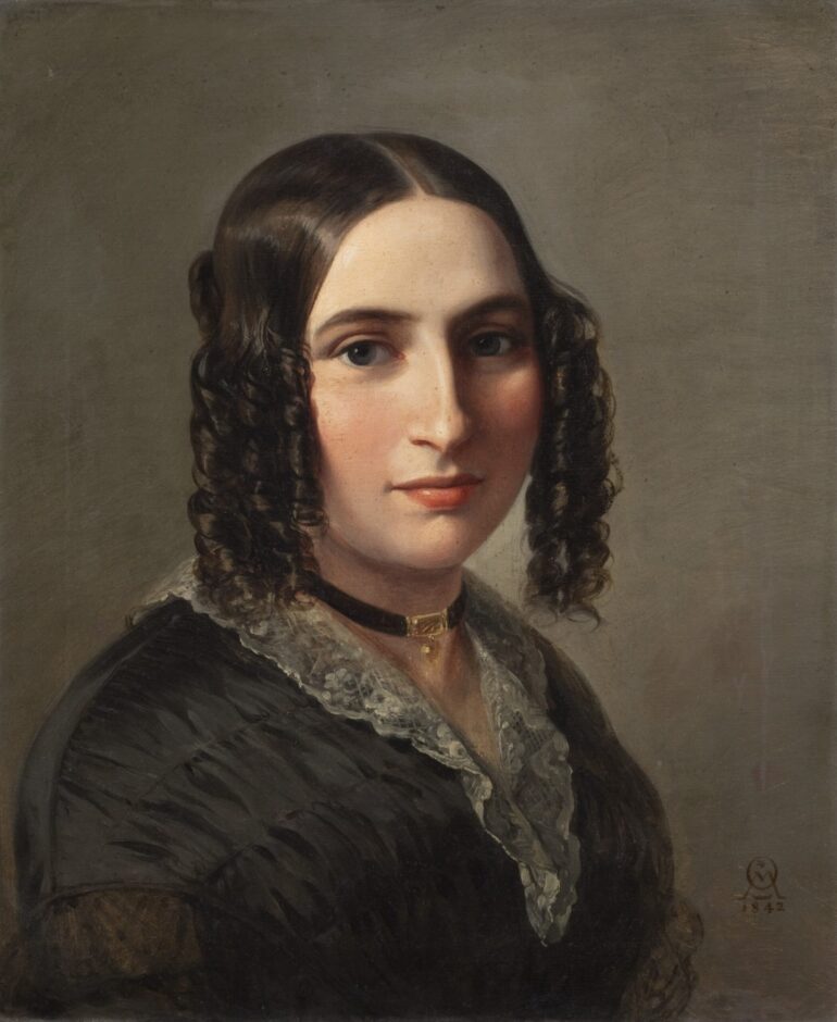 Portrett av Fanny Hensel, f. Mendelssohn-Bartholdy (1842).