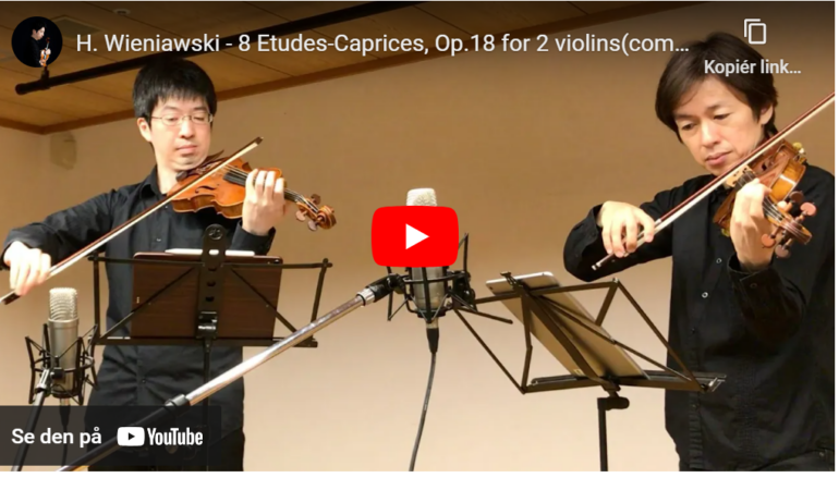 Mellemspil – Wieniawski: Åtte Etudes-caprices op.18 (1864).