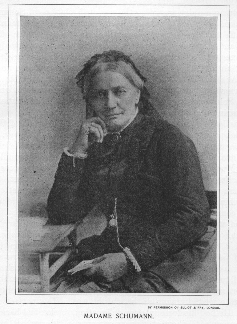 Clara Schumann, London (c.1888).