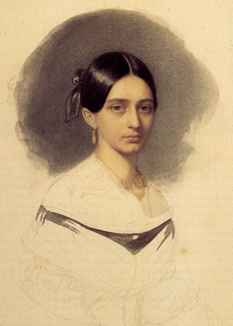 Portrett av Clara Josephine Wieck (1840).