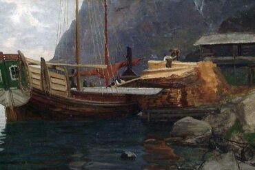 En Sognejakt (1866).