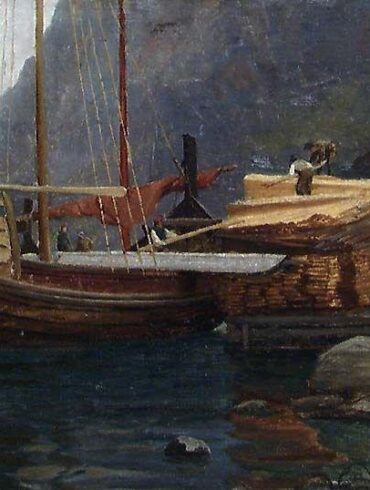En Sognejakt (1866).