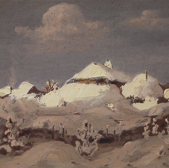 Hytter i snøen (1890-95).