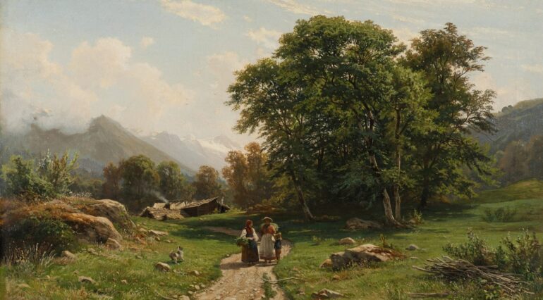 Sveitsisk landskap (1866).