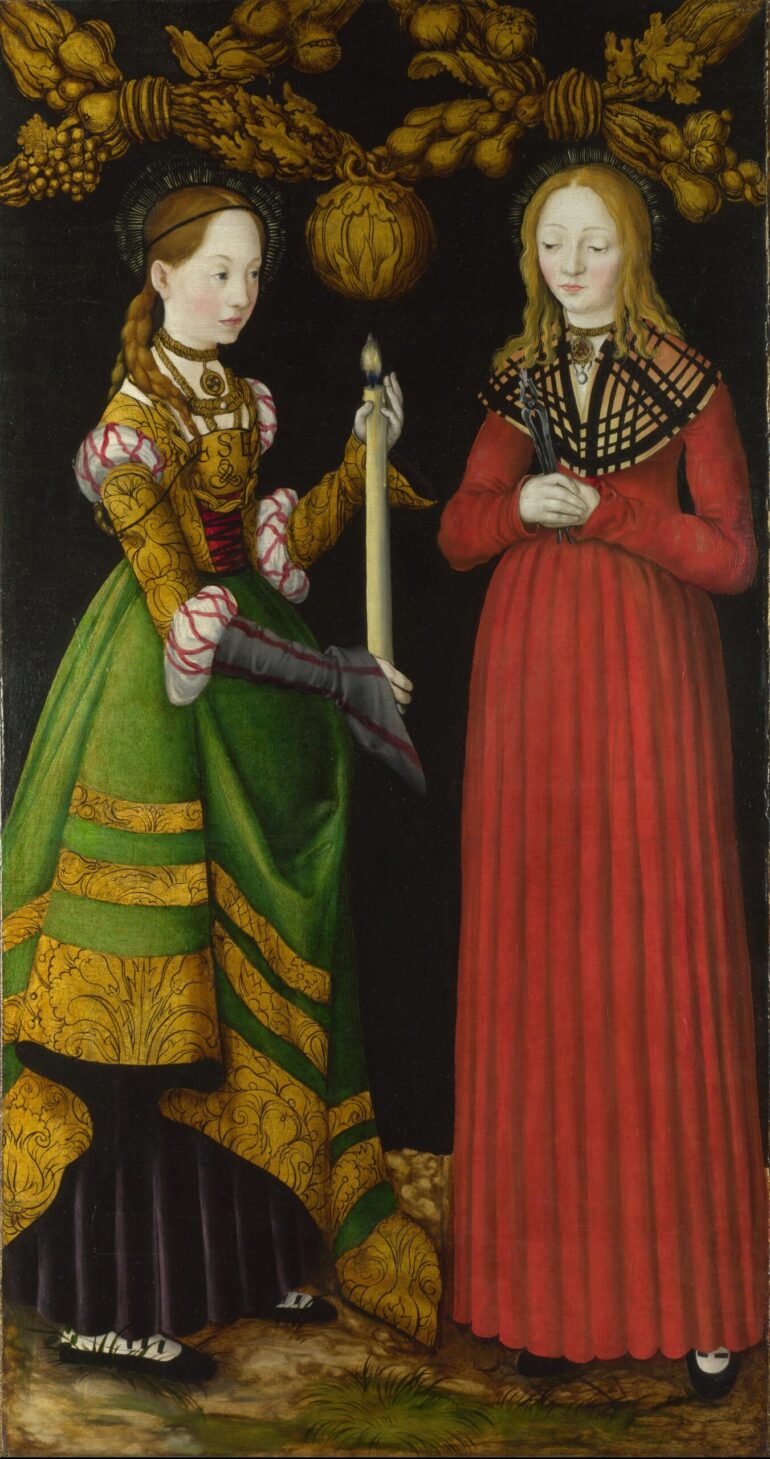 De hellige Genevieve og Apollonia (1506).