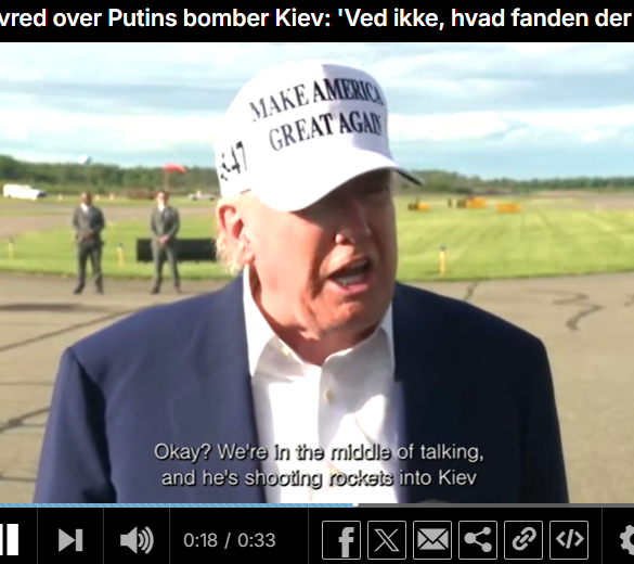 Den Korte Avis | Trump angriber Putin: ‘Han er blevet fuldstændig skør – det kan føre til Ruslands undergang’