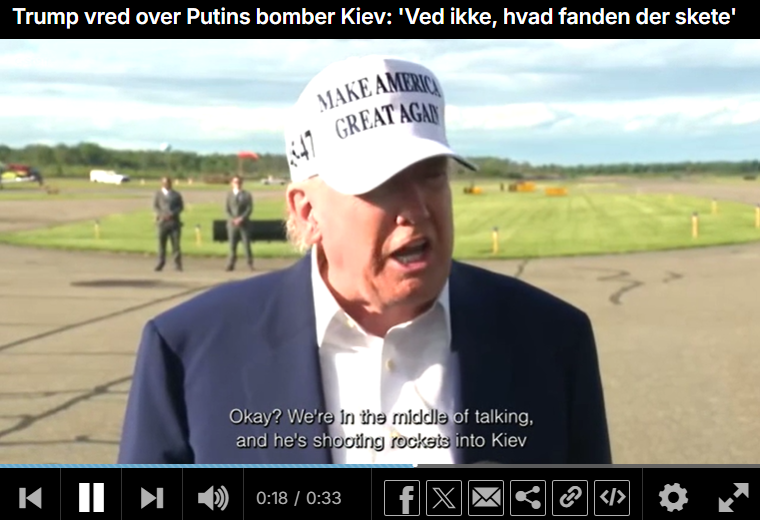 Den Korte Avis | Trump angriber Putin: ‘Han er blevet fuldstændig skør – det kan føre til Ruslands undergang’