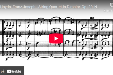 Haydn: Strykekvartett op. 20 nr. 4 i D-dur (1772).