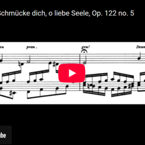Mellemspil – Brahms: Koralpreludium  Schmücke dich, o liebe Seele, op. 122 nr. 5 (1896).