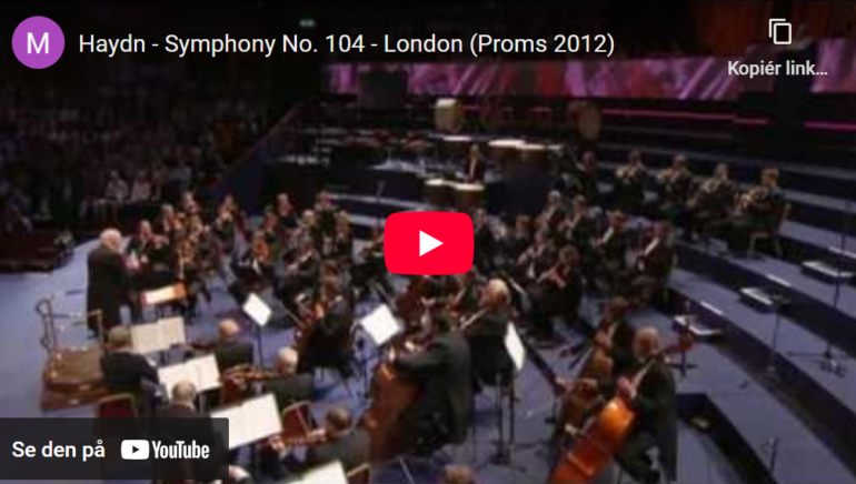 Mellemspil – Haydn: Symfoni nr. 104 i D-dur (1795).