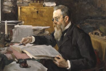 Portrett av komponisten Rimskij-Korsakov (1898).