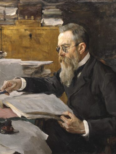 Portrett av komponisten Rimskij-Korsakov (1898).