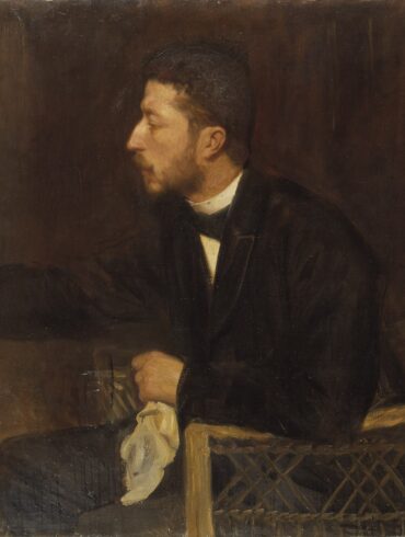 Prins Eugen vid staffliet (1895).