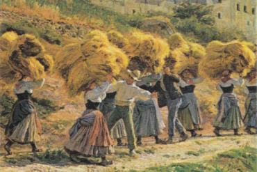 Italienske Kvinder bærer Korn (1884).