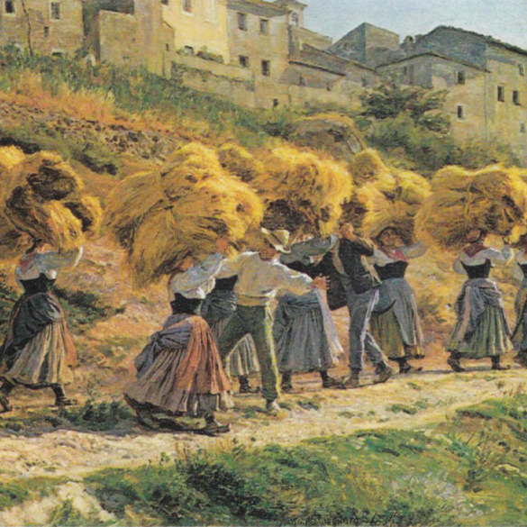 Italienske Kvinder bærer Korn (1884).