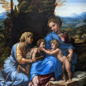 Maria og Elizabeth med Jesusbarnet og Johannes Døperen (1516-18).