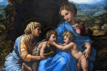 Maria og Elizabeth med Jesusbarnet og Johannes Døperen (1516-18).