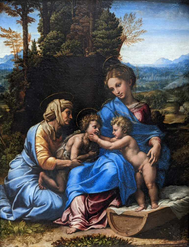 Maria og Elizabeth med Jesusbarnet og Johannes Døperen (1516-18).