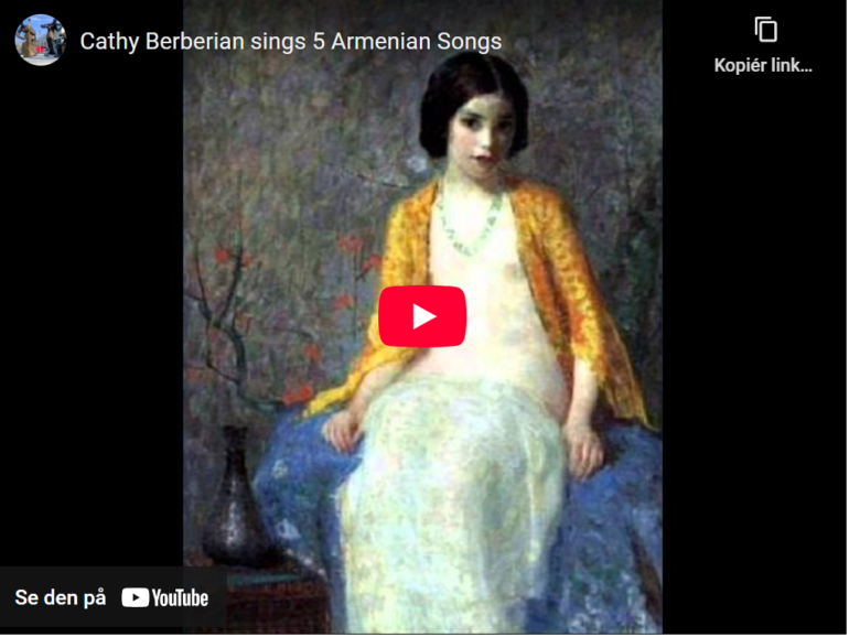 Cathy Berberian synger fem armenske sanger.