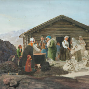 Genrescene fra Hallingdal (før 1851).