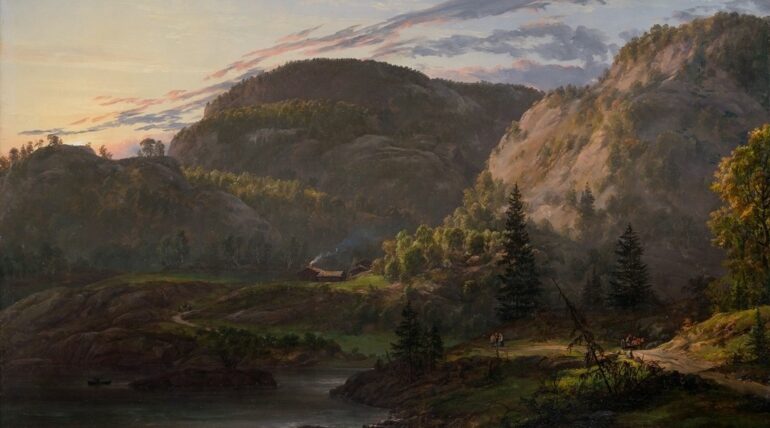 Parti fra veien mellom Vassbotten og Kokkesvold (1850).