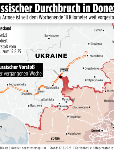 Russisk gennembrud i Donetsk