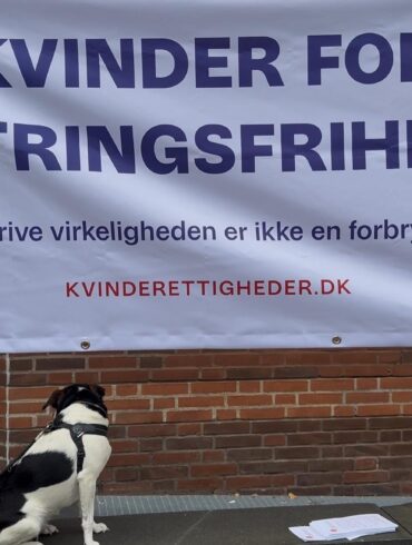 Den Korte Avis | Ved retten i Lyngby: Ensom mand i kvindetøj blev mødt af demonstrerende feminister – vil have rettens ord for at blive omtalt som kvinde