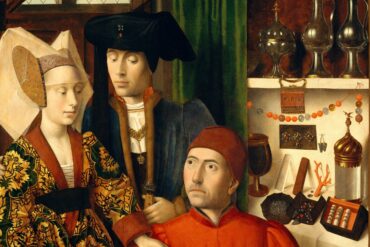 En gullsmed i sitt verksted (1449).