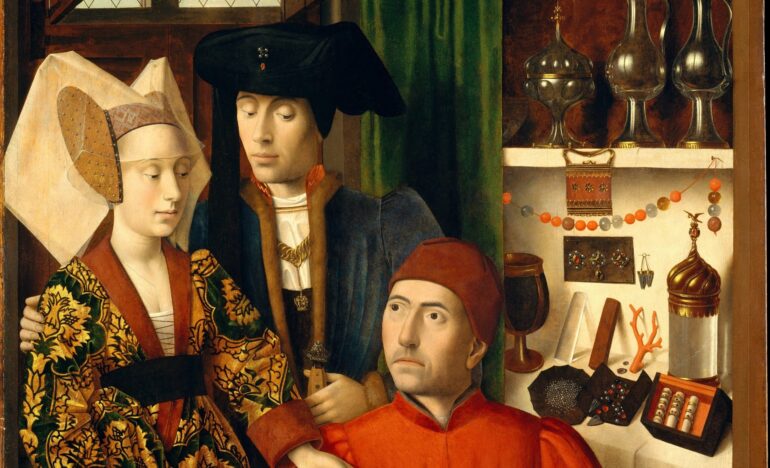 En gullsmed i sitt verksted (1449).