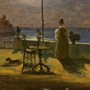 En månebelyst terrasse i Amalfi (1834).