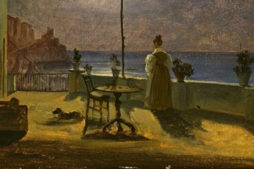 En månebelyst terrasse i Amalfi (1834).