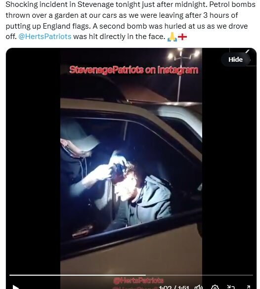 Hængte britiske flag op – blev angrebet med benzinbomber