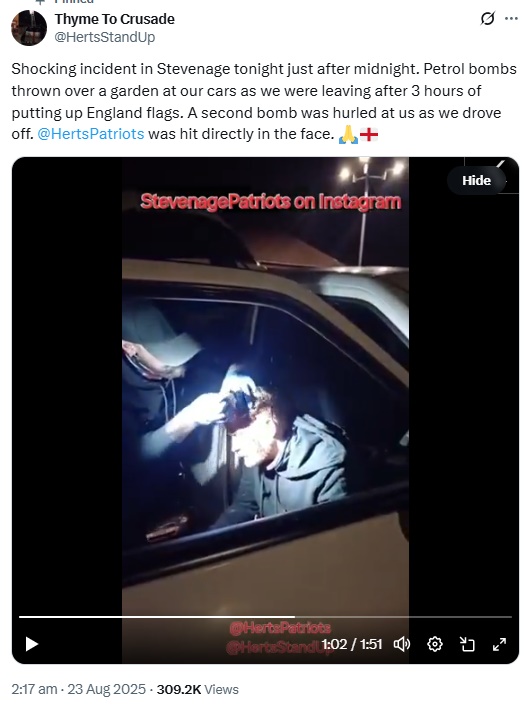 Hængte britiske flag op – blev angrebet med benzinbomber