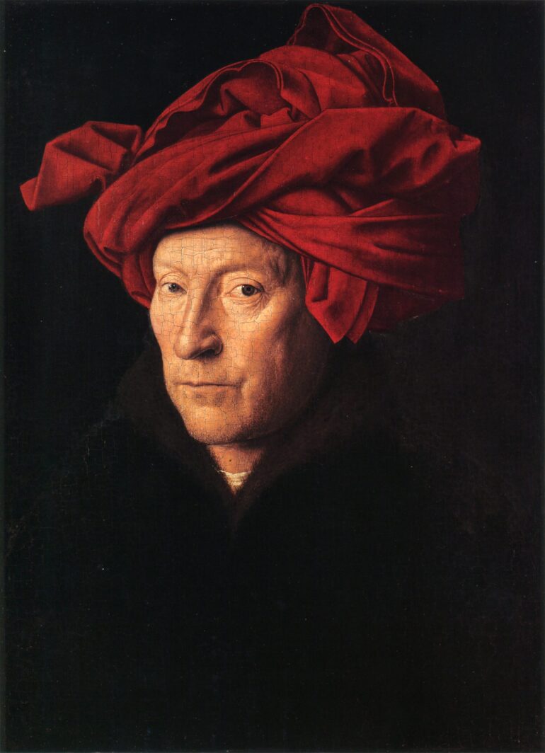 Mann med rød turban, mulig selvportrett (1433).