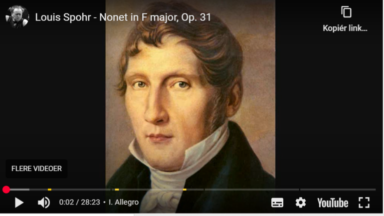 Mellemspil – Spohr: Nonett i F-dur op.31 (1813).