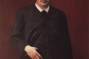 Portrett av komponisten Aleksandr Konstantinovitsj Glazunov (1887).
