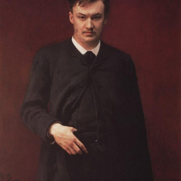 Portrett av komponisten Aleksandr Konstantinovitsj Glazunov (1887).