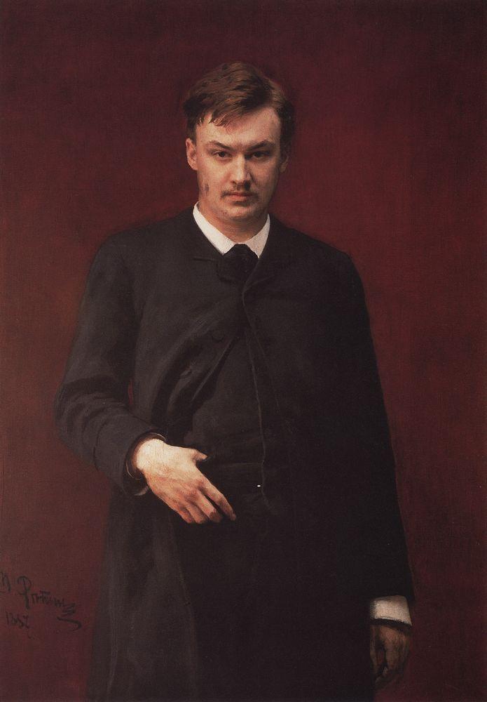 Portrett av komponisten Aleksandr Konstantinovitsj Glazunov (1887).