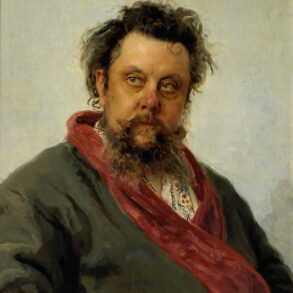 Portrett av komponisten Modest Petrovitsj Musorgskij (1881).