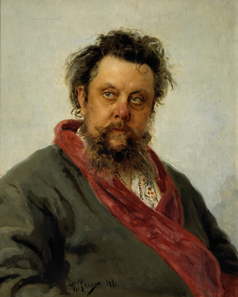 Portrett av komponisten Modest Petrovitsj Musorgskij (1881).